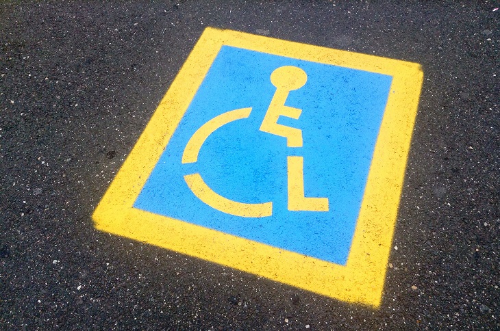 Dr. Handicap - yellow handicap parking place