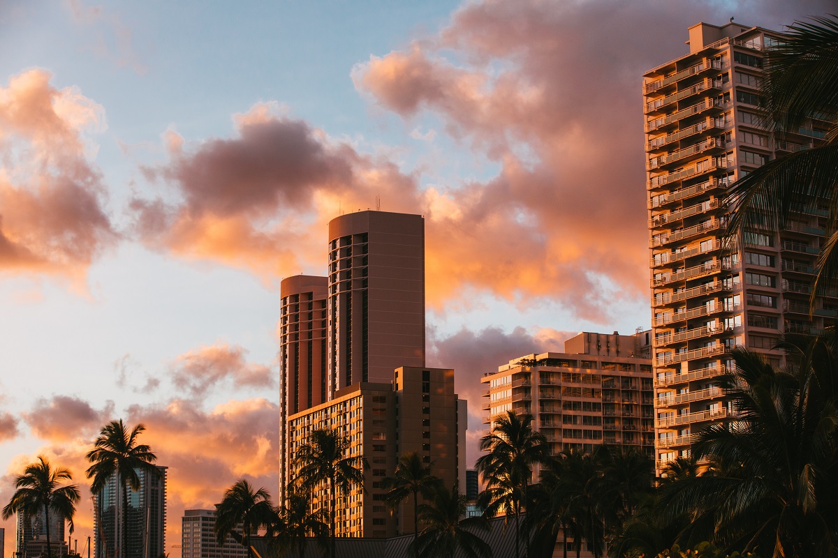 oahu hawaii at sunset