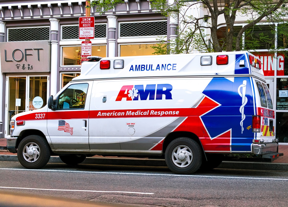 ambulance parked on street