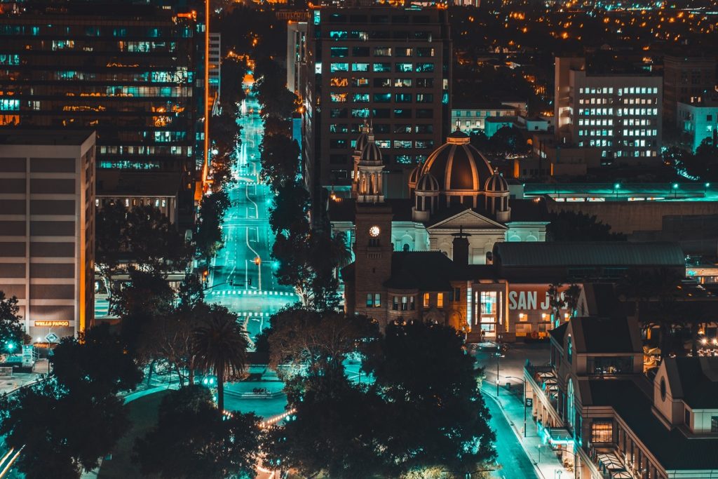 san jose city at night