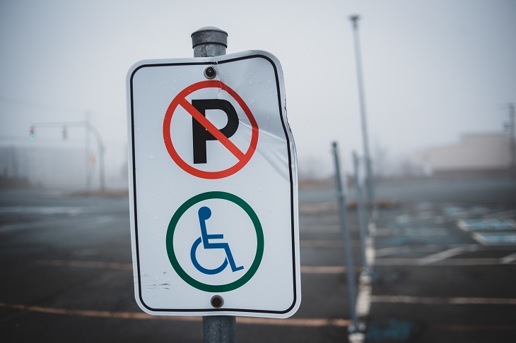 no parking handicap parking sign