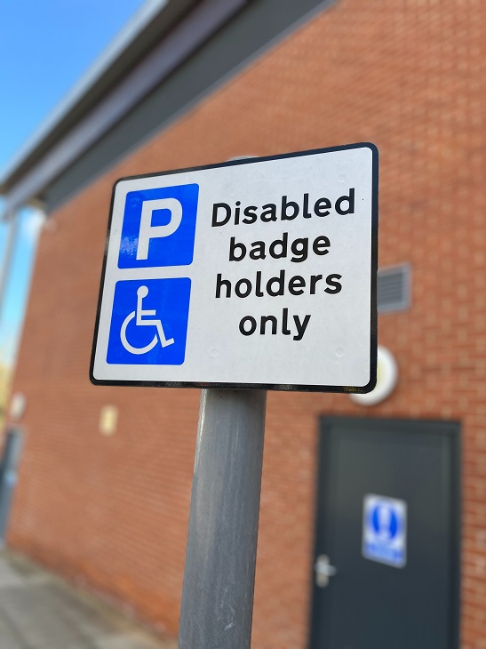 disabled badge holders only
